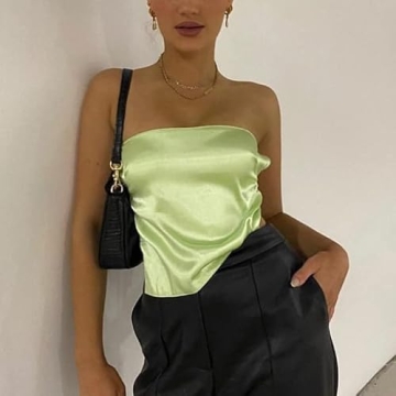 Stylish KMBANGI Women Strapless Crop Top for Chic Looks