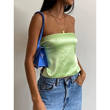 Stylish KMBANGI Women Strapless Crop Top for Chic Looks