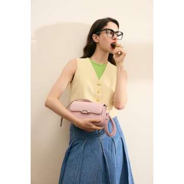 LAFESTIN Spilt Leather Shoulder Bag for Women with Adjustable Strap, Spacious Hobo Women's Crossbody...