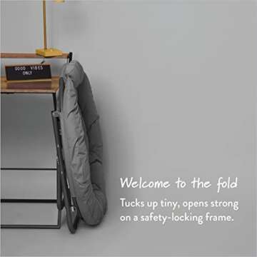 Urban Lifestyle Canvas Oversized Polycanvas Saucer Chair, Grey