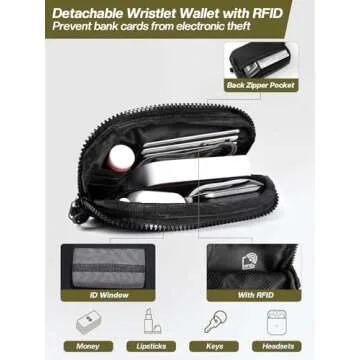 Tiostep Adjustable Phone Lanyard with RFID Wallet