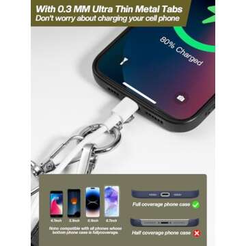 Tiostep Adjustable Phone Lanyard with RFID Wallet