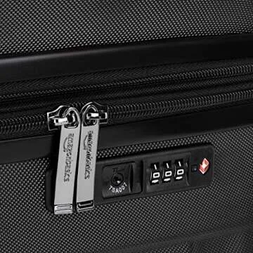 Amazon Basics Luggage, Hardside Spinner Travel Suitcase with Wheels - 24-Inch, Black