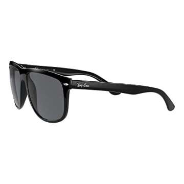 Ray-Ban RB4147 Boyfriend Square Sunglasses, Black/Dark Grey, 60 mm