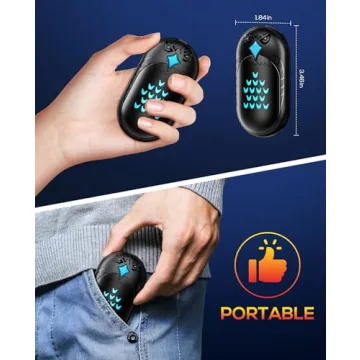 Portable Electric Hand Warmers 6000mAh - 2 Pack