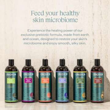 Aleavia Body Cleanse – Organic & All-Natural Prebiotic Body Wash – Fragrance-free and Sulfate-Free Enzymatic Body Cleanser – 16 Oz.