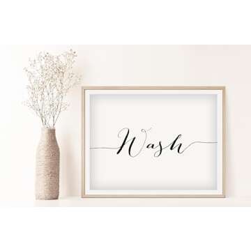 Wash Dry Fold Repeat Art Print - 8x10 (Unframed) | Inspirational Laundry Room Décor | Elevate Your Living Space with this Stylish and Functional Addition | Delightful Art Print for Laundry Room