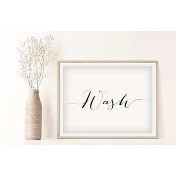 Wash Dry Fold Repeat Art Print - 8x10 (Unframed) | Inspirational Laundry Room Décor | Elevate Your Living Space with this Stylish and Functional Addition | Delightful Art Print for Laundry Room