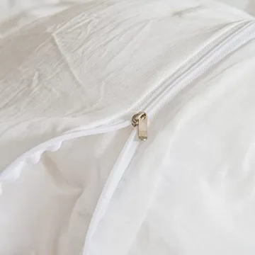 Elegant Boho White Queen Duvet Cover Set with Tassels