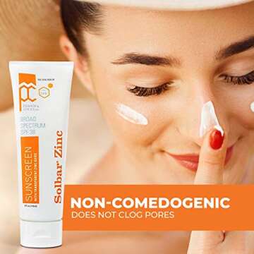 SOLBAR Sunscreen Zinc Unscented Transparent Cream SPF 38, 4 oz