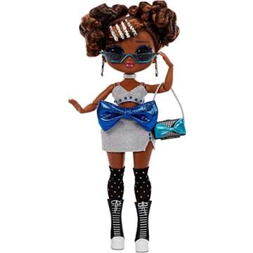 LOL Surprise OMG Present Surprise Fashion Doll Miss Glam with 20 Surprises, Birthday Inspired, 5 Fashion Looks, Accessories,Toys for Girls Boys Ages 4 5 6 7+ Years Old,Multicolor
