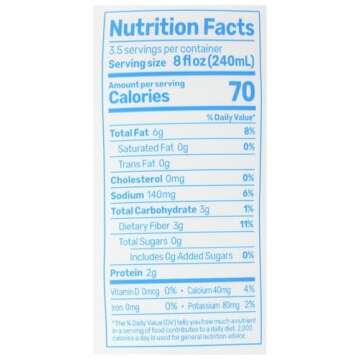 Malk Organic Unsweetened Almond Milk - 28 fl oz - Non GMO, Whole 30 approved, Dairy Free, Vegan, Plant Based