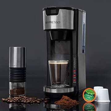 Mixpresso Coffee Maker for K-Cups and Ground Coffee