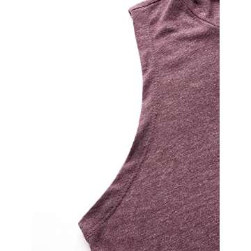 SweatyRocks Women's Summer Sleeveless Hooded Tank Top T-Shirt for Athletic Exercise Relaxed Breathable Red Violet M