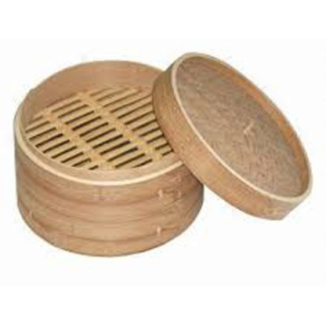 Eco-Friendly 6" Bamboo Steamer Set for Healthy Cooking