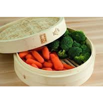 Eco-Friendly 6" Bamboo Steamer Set for Healthy Cooking