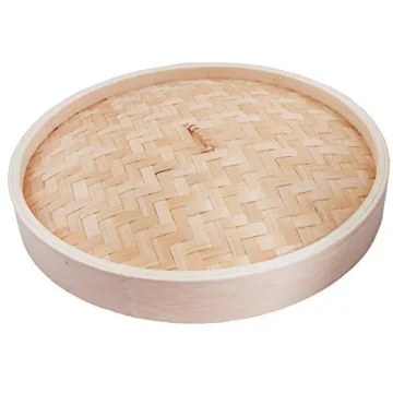 Eco-Friendly 6" Bamboo Steamer Set for Healthy Cooking