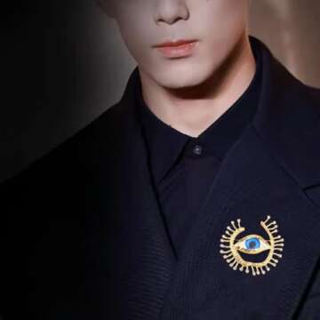 PGYMLSH Women's Evil Eye Crystal Rhinestone Brooch