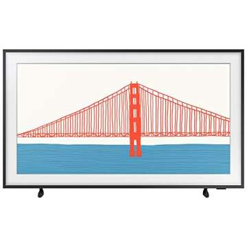 SAMSUNG QN55LS03AAFXZA 55 Inch The Frame QLED 4K Smart TV Bundle 55 inch The Frame Customizable Beze...