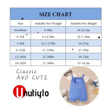 Unutiylo Baby Boy Outfits Stylish Overalls and Romper
