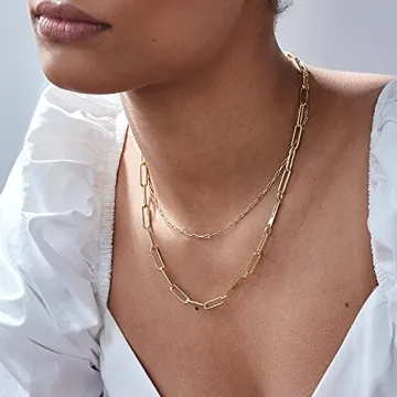 Personalized Ivy Paperclip Chain Necklace for Her