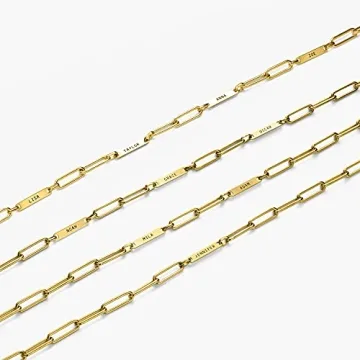 Personalized Ivy Paperclip Chain Necklace for Her