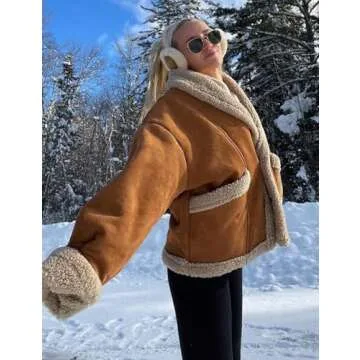 Stylish COZYPOIN Women's Faux Suede Jacket for Winter