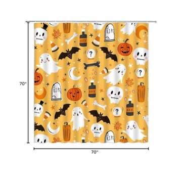 JJYPPY Spooky Halloween Shower Curtain for Festive Fun