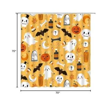 JJYPPY Spooky Halloween Shower Curtain for Festive Fun