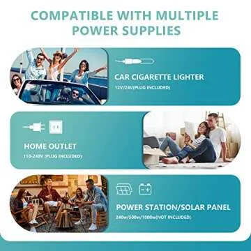 EUHOMY 12 Volt Refrigerator, 17QT(16L) Car Refrigerator APP Control, Car Fridge 110-240V AC 12/24V DC, Portable Freezer -4℉~68℉, 12V Cooler For Van, Fishing, Camping, Travel, Home