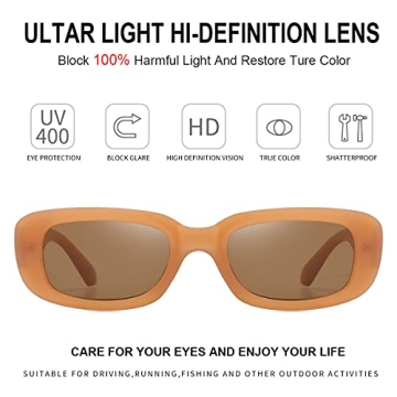 Trendy Retro Rectangle Sunglasses for Stylish Protection