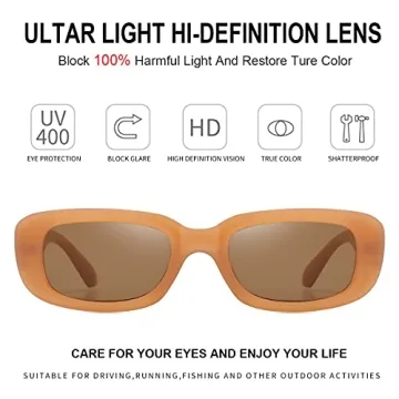 Trendy Retro Rectangle Sunglasses for Stylish Protection