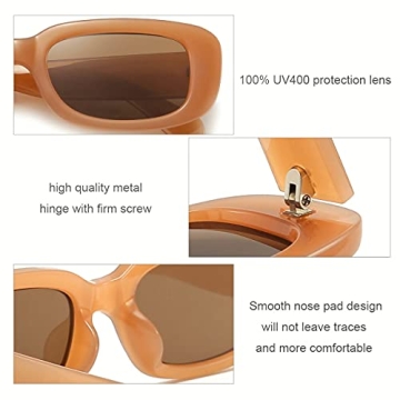 Trendy Retro Rectangle Sunglasses for Stylish Protection