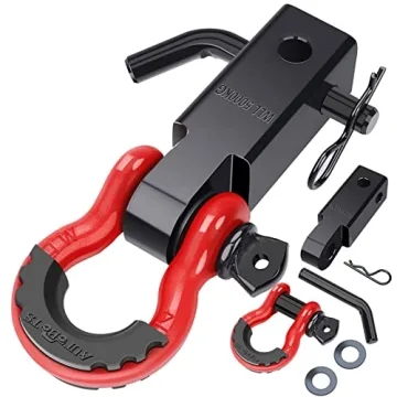 AUTOBOTS Shackle Hitch Receiver: 45,000 Lbs, Heavy Duty, Heavy-Duty, Towing Accessory for Vehicle Re...