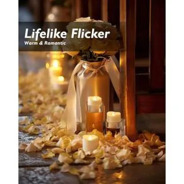 Homemory 24Pack Flameless LED Votive Candles, 200+Hour Lasting Electric Fake Candles, Battery Operated Tealights in Warm White for Wedding, Proposal Anniversary, Romantic Decor(Batteries Included)