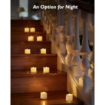 Homemory 24Pack Flameless LED Votive Candles, 200+Hour Lasting Electric Fake Candles, Battery Operated Tealights in Warm White for Wedding, Proposal Anniversary, Romantic Decor(Batteries Included)