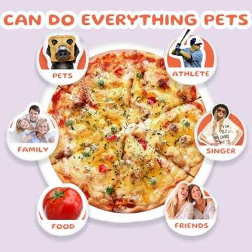 iDIY Custom Pillow - Custom Pet Pillow with Photo, Custom Face Pillow, Personalized Dog Cat Face Pic...