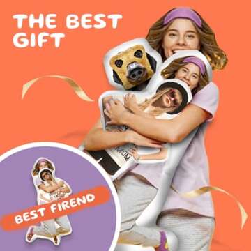 iDIY Custom Pillow - Custom Pet Pillow with Photo, Custom Face Pillow, Personalized Dog Cat Face Pictures Pillow, Funny Pillow for Women Men, Personalized Gag Gifts, White Elephant Gifts for Adults