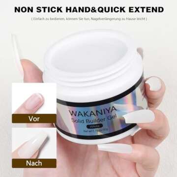 WAKANIYA 3D Sculpting Gel - Solid Builder Gel for Nail Art, Hard Carving, Salon & Home DIY