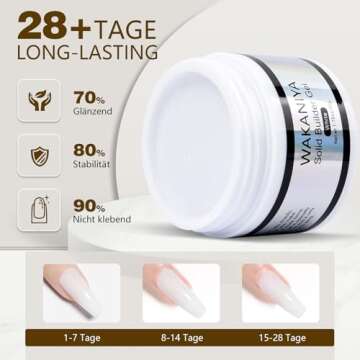 WAKANIYA 3D Sculpting Gel - Solid Builder Gel for Nail Art, Hard Carving, Salon & Home DIY
