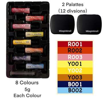 YJMyujimi 8 Colour Nail Art Gel Kit for Professionals