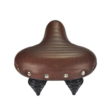 UPANBIKE Bike Saddle - Super-Soft Shock Absorption Cushion for All Bikes (Brown)