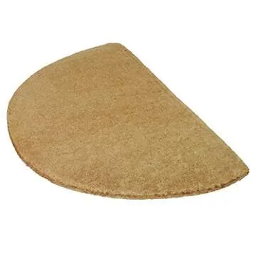 Nedia Home Heavy Duty Coir Door Mat - Plain, No Border Design, Natural Coco Fiber Welcome Mat, Durable Handcrafted Outdoor Rug, Eco-Friendly, 22" x 36", O2103