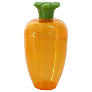The Dreidel Company Fillable Easter Carrots Containers, Bright Orange Plastic Carrot, Perfect for Easter Hunt, Surprise 5.5" Inch Carrots (6-Pack)