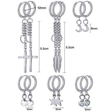 Trendy 6 Pairs Huggie Hoop Earrings for All Occasions