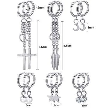 Trendy 6 Pairs Huggie Hoop Earrings for All Occasions