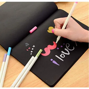 PuTwo 10 Metallic Marker Pens Set for Art and Craft