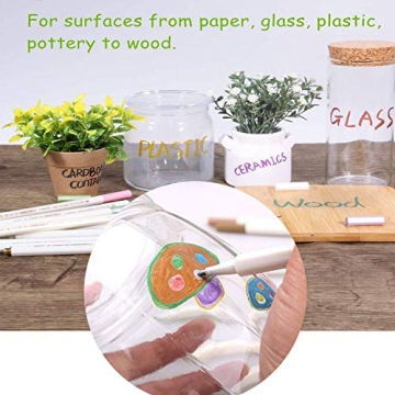 PuTwo 10 Metallic Marker Pens Set for Art and Craft