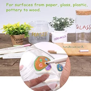 PuTwo 10 Metallic Marker Pens Set for Art and Craft