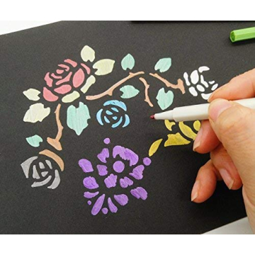 PuTwo 10 Metallic Marker Pens Set for Art and Craft